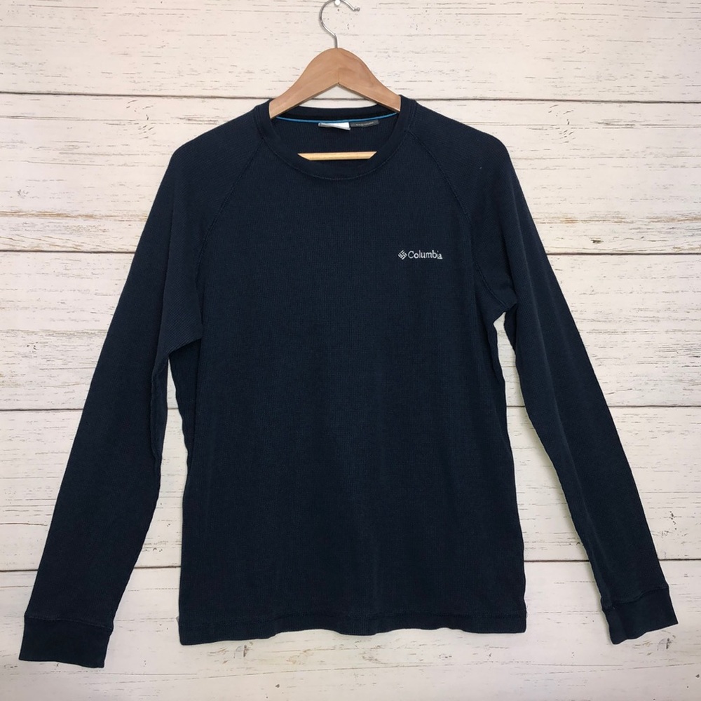 Columbia Navy Omni-Wick Long Sleeve Shirt - Size Medium